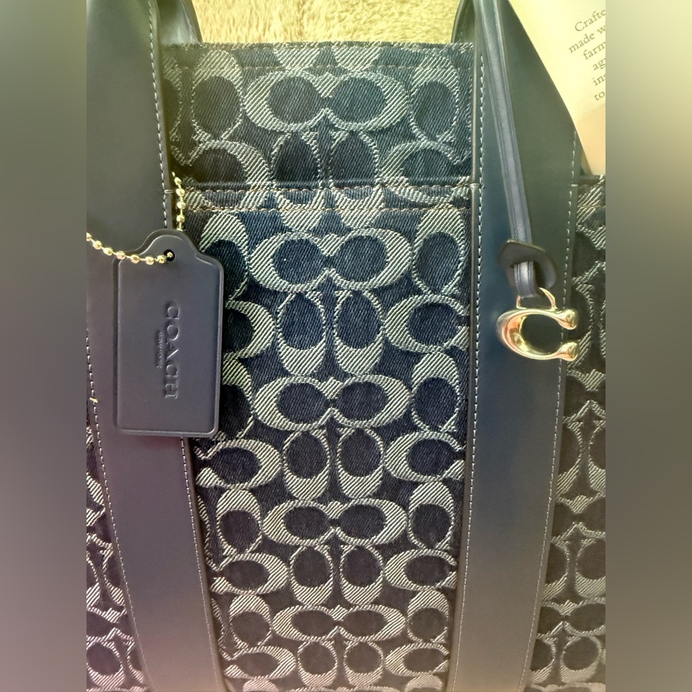 Wesley Tote In Signature Denim - Picture 6 of 11